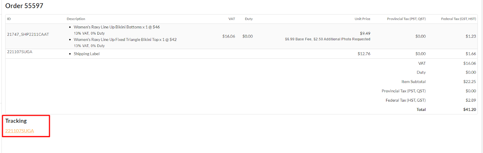 Mail out / Package forwarding — screenshot 4